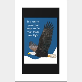 New Adventure Optimism Bald Eagle Posters and Art